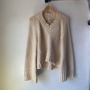 NWT Anine Bing XS Bell Sleeve Knit Sweater